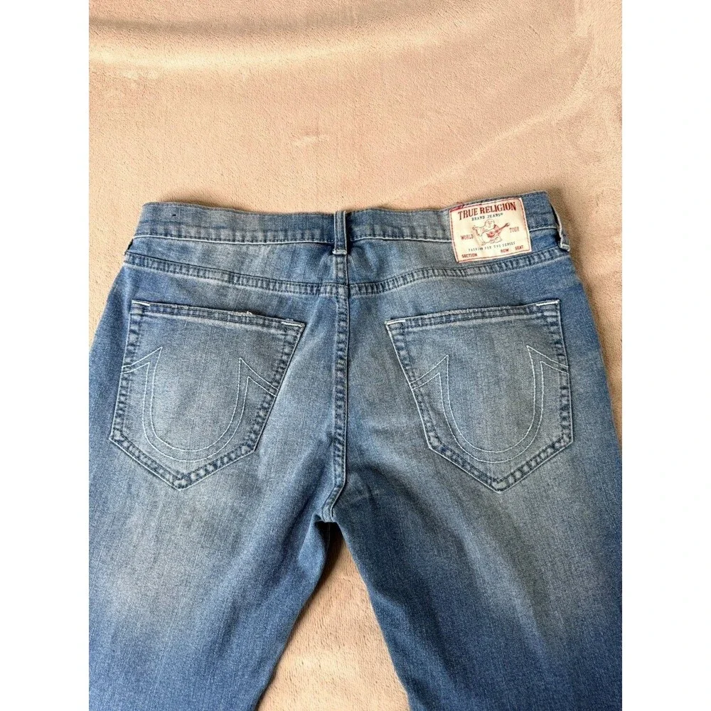 True Religion Rocco Moto Relaxed Skinny Jeans Men’s 30x32 Light Wash NWOT